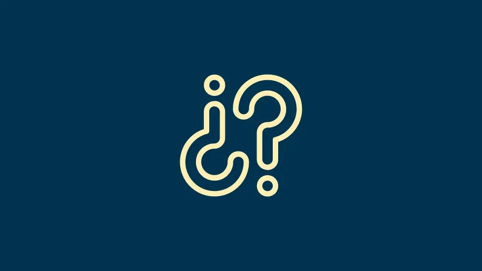 Shows question marks