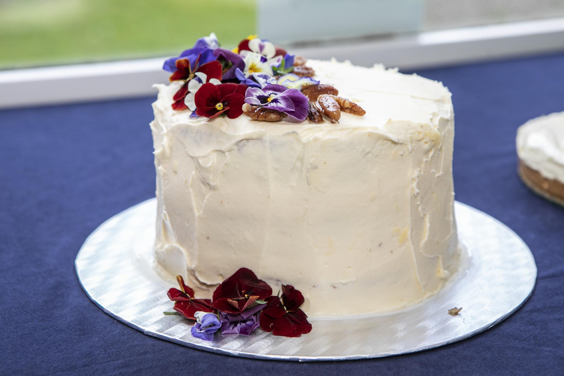 Shows Hummingbird cake for DCU Bake off for Barretstown