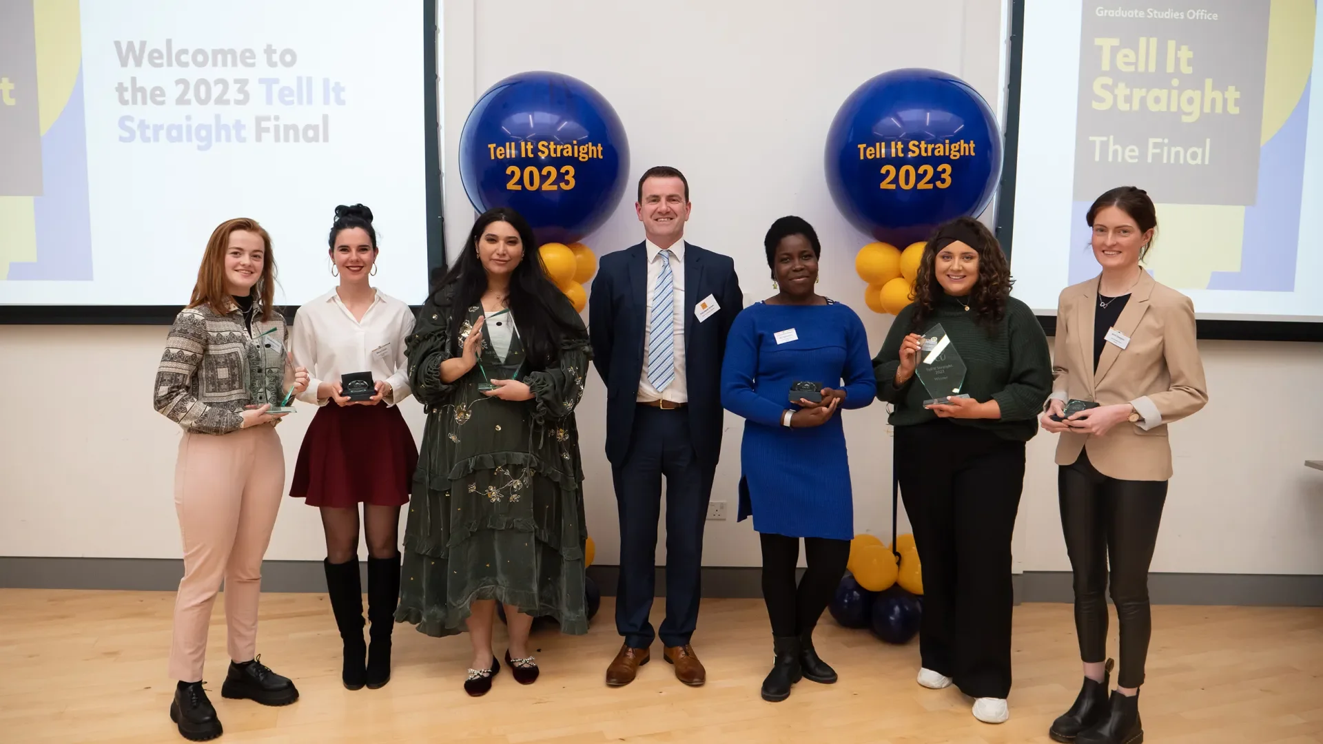 Shows the winners from the Tell It Straight 2023 Final 
