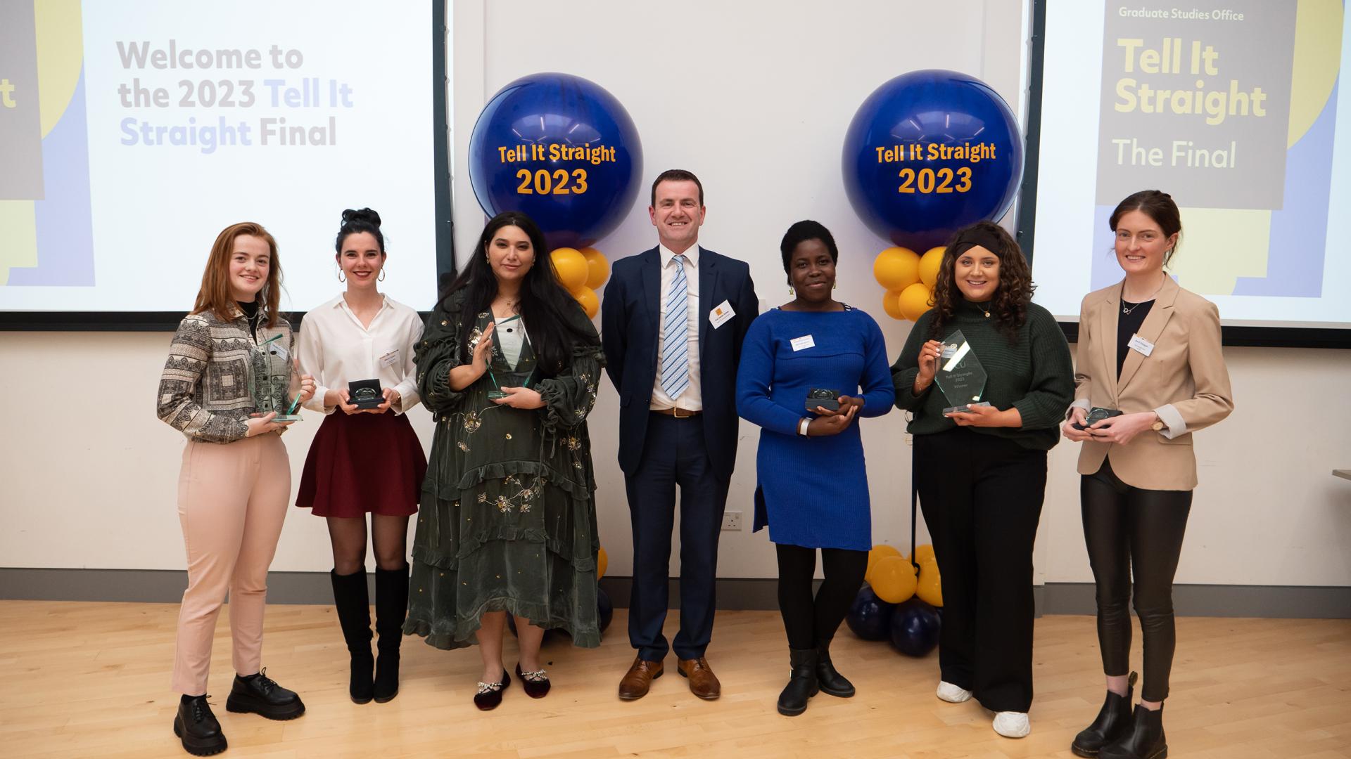 Shows the winners from the Tell It Straight 2023 Final 