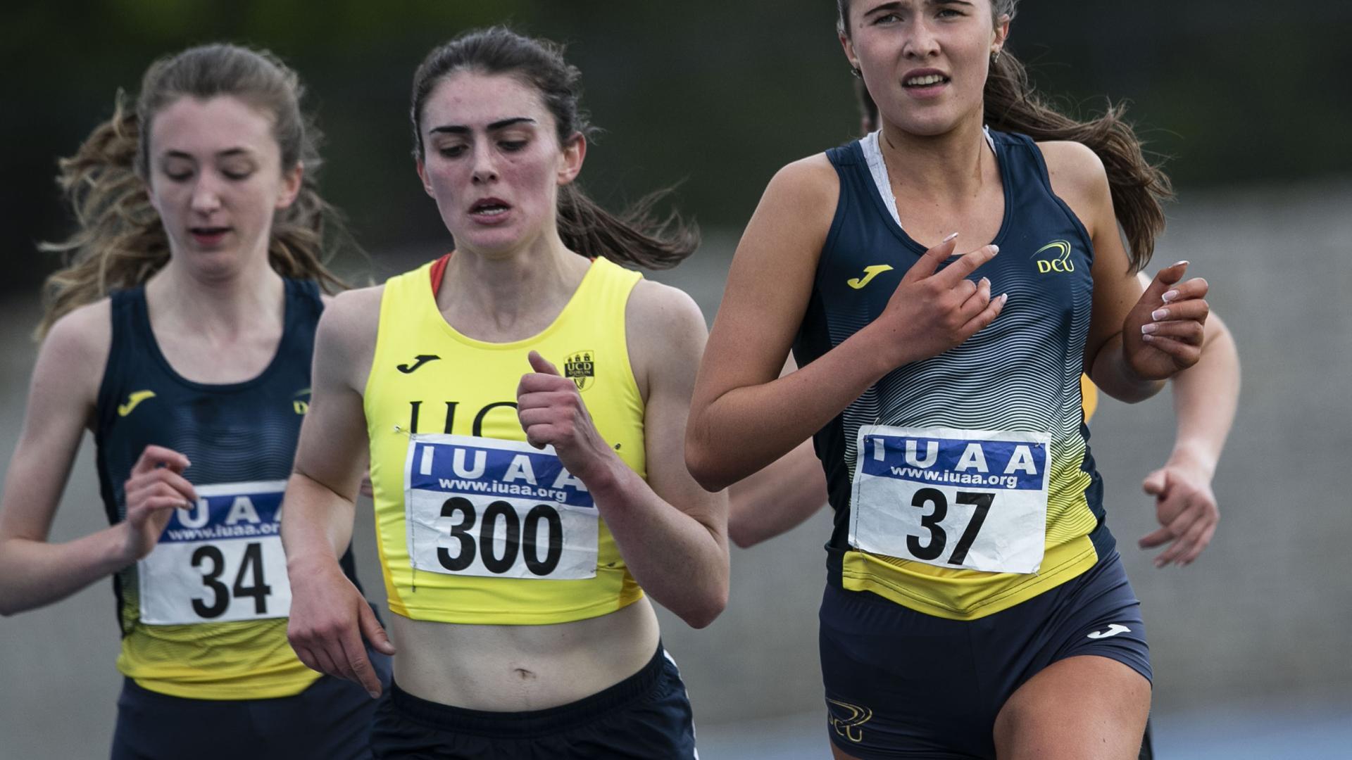 Shows Members of DCU Athletics team take part in the IUAA Inter Varsity Day 2023