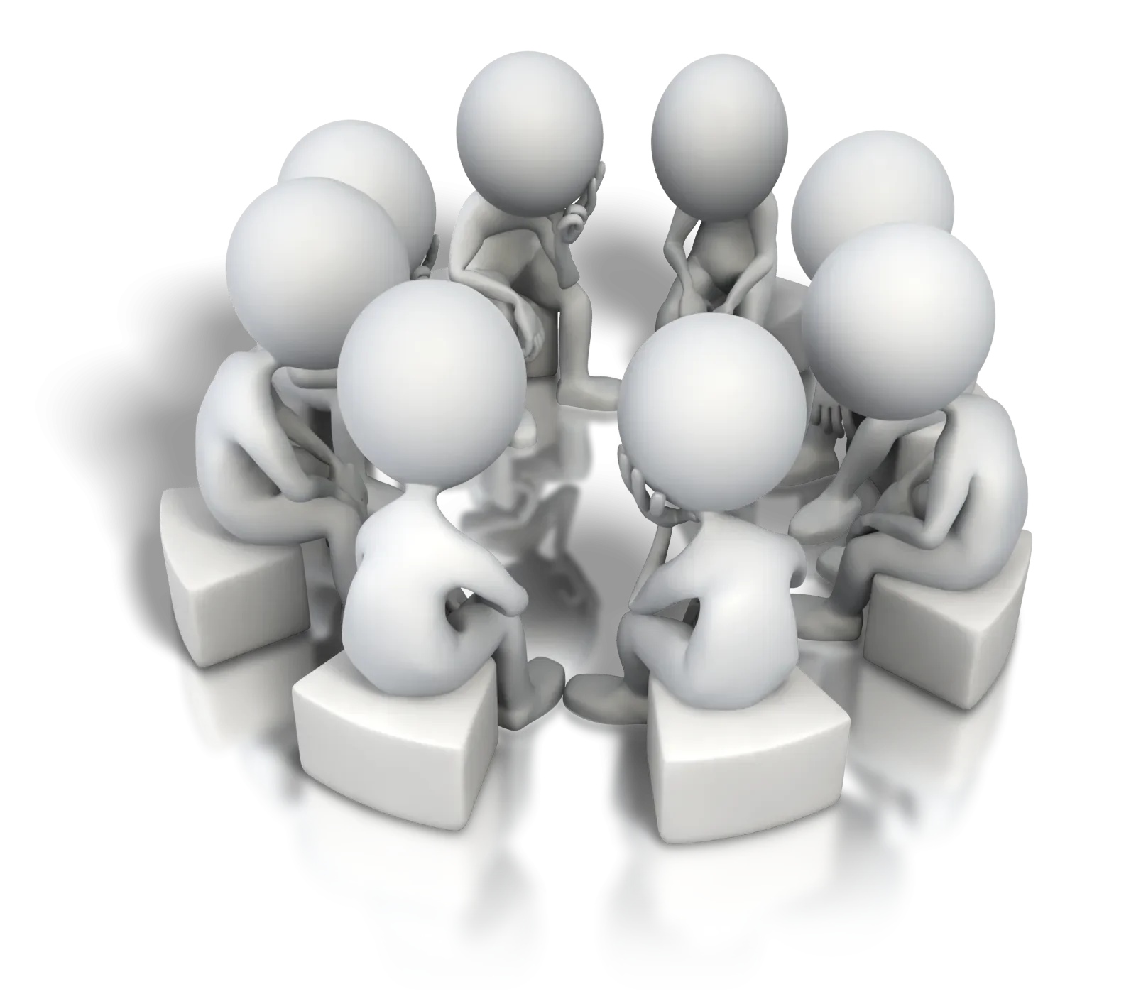 group of people in a circle
