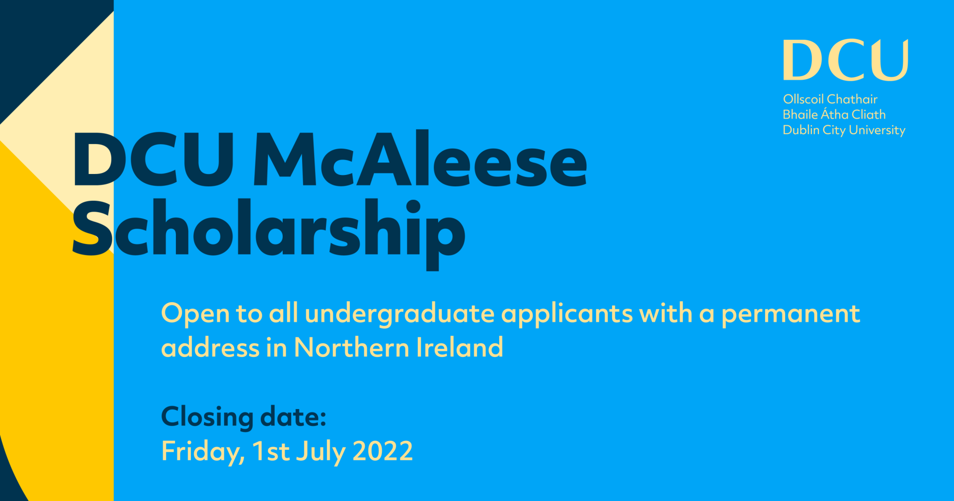 McAleese Scholarship for Northern Ireland Students
