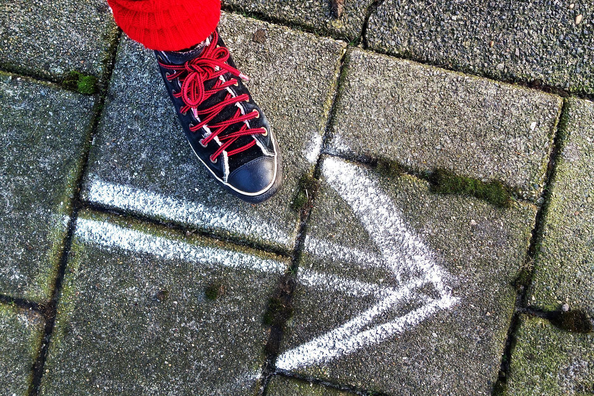 An arrow showing the way