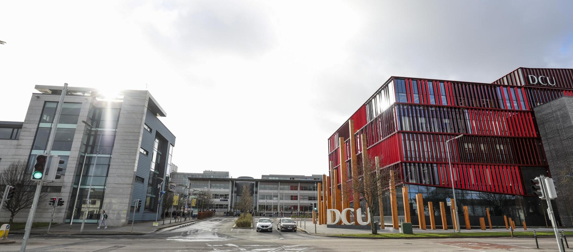 Wide shot of the new DCU Polaris Building.