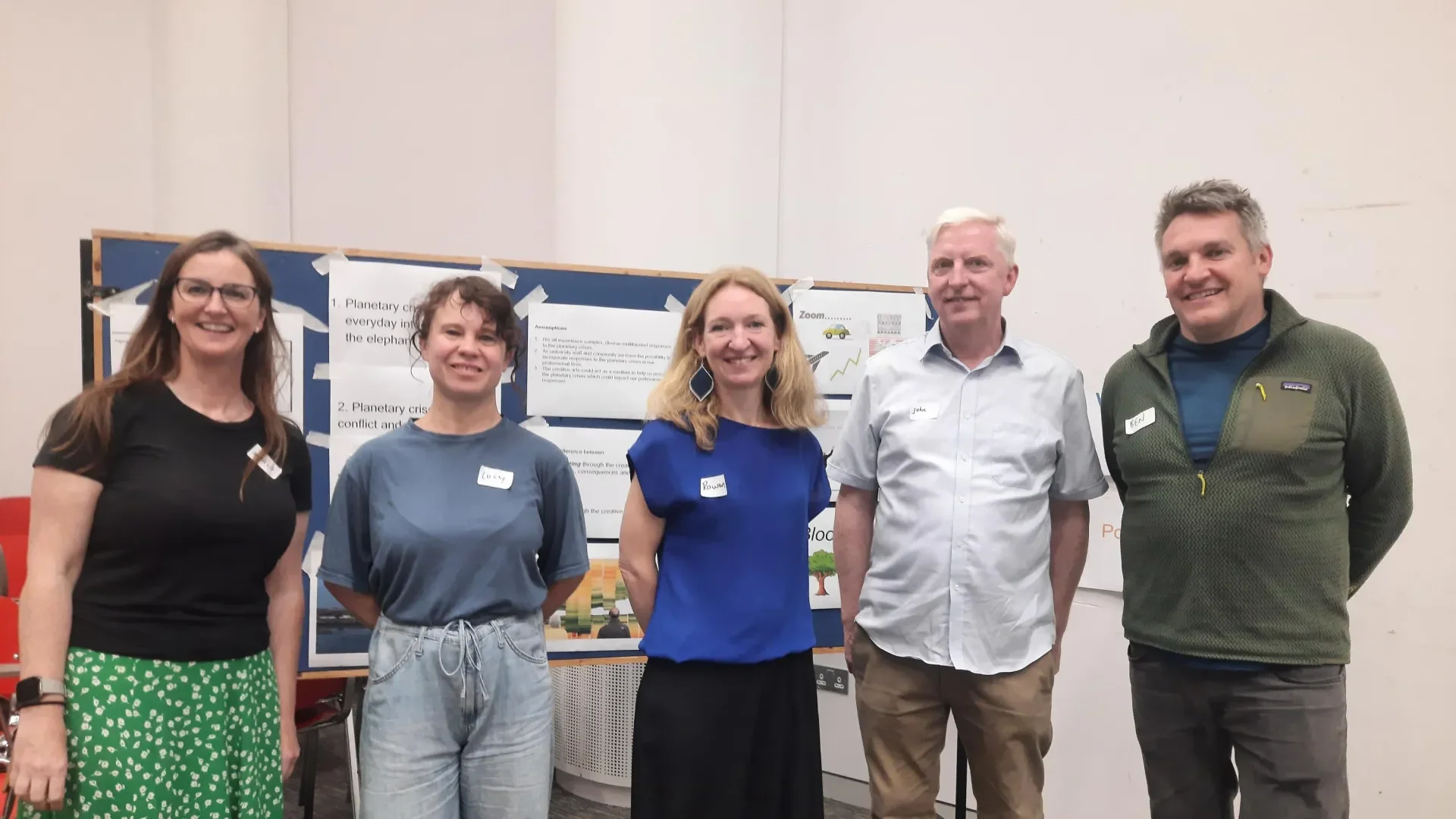 Photo of Dr. Maria Barry, Lucy Rivers, Dr. Rowan Oberman, Dr. John White and Dr. Benjamin Mallon at the event